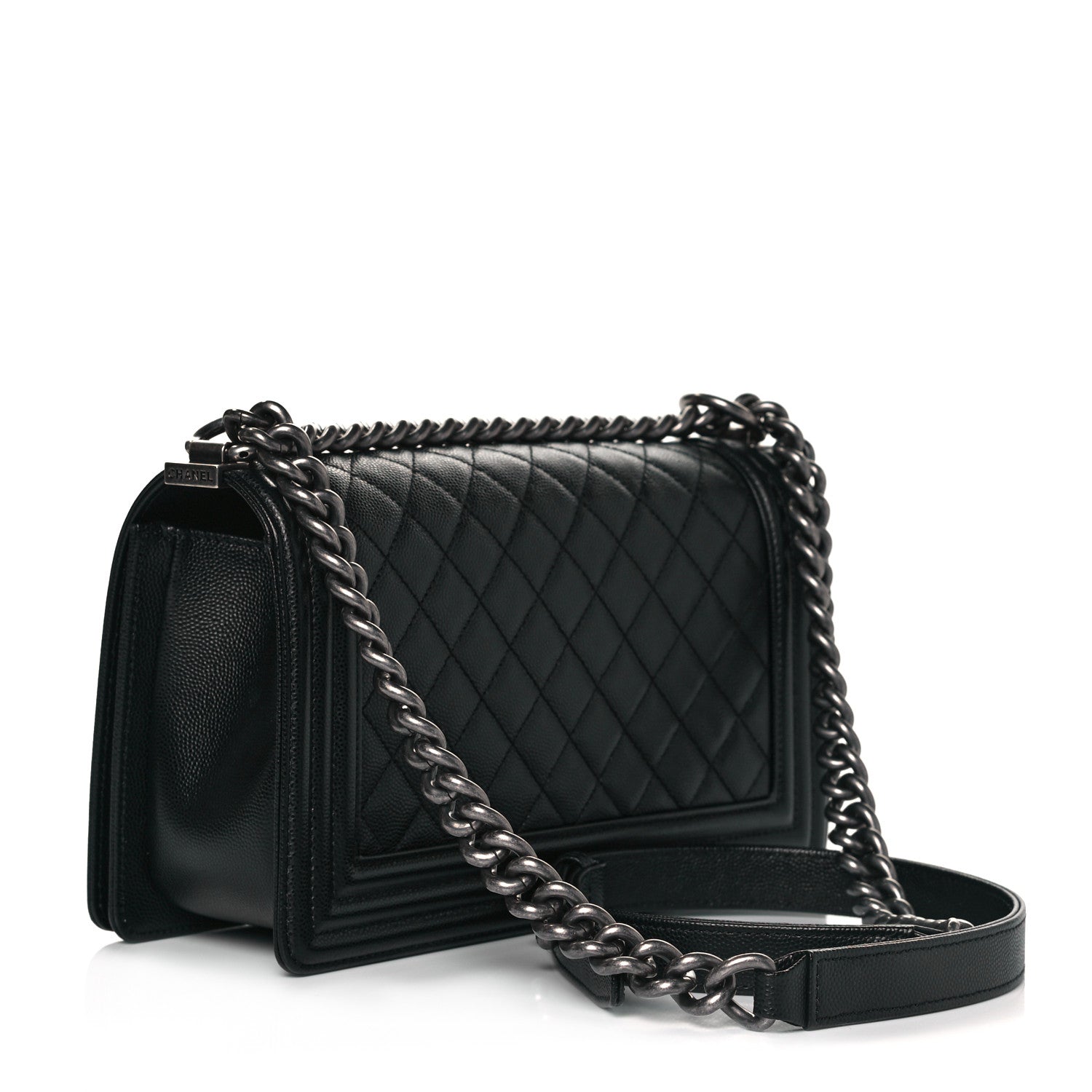 Chanel Caviar Quilted Medium Boy Flap Black 3 of 9
