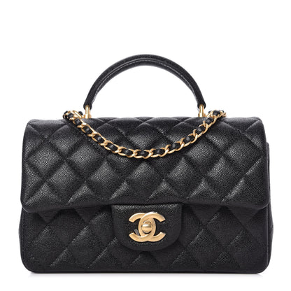 Chanel Caviar Quilted Mini Top Handle Rectangular Flap Black 1 of 11