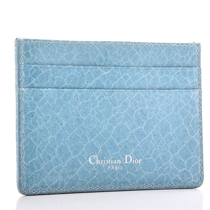 Christian Dior Ceramic Effect Cannage Diorama Card Holder Light Blue 3 of 8