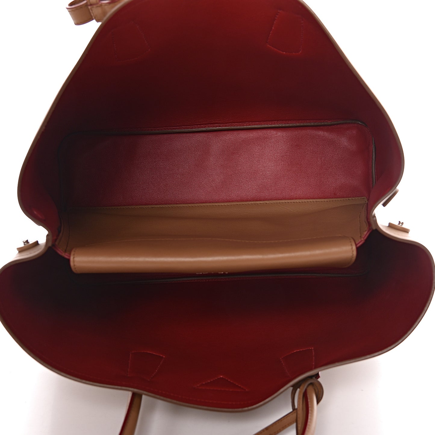 City Calfskin Large Double Bag Caramel Fuoco