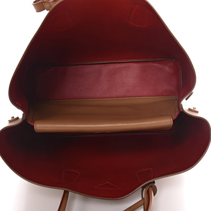 Prada City Calfskin Large Double Bag Caramel Fuoco 5 of 14