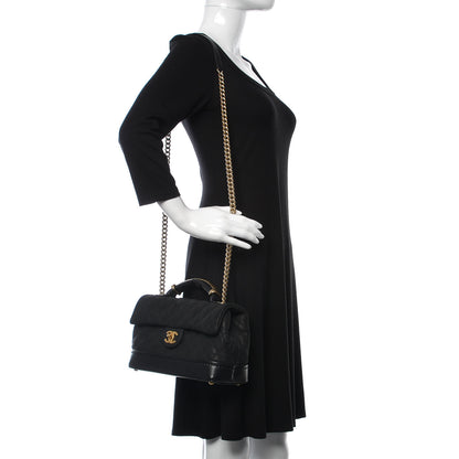 Chanel Iridescent Grained Calfskin Medium Globe Trotter Flap Black 2 of 9