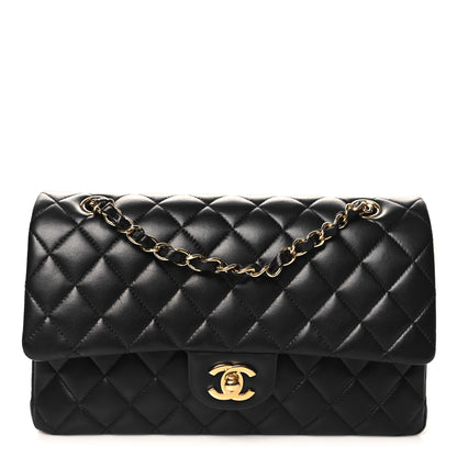 Chanel Lambskin Quilted Medium Double Flap Black 1 of 11