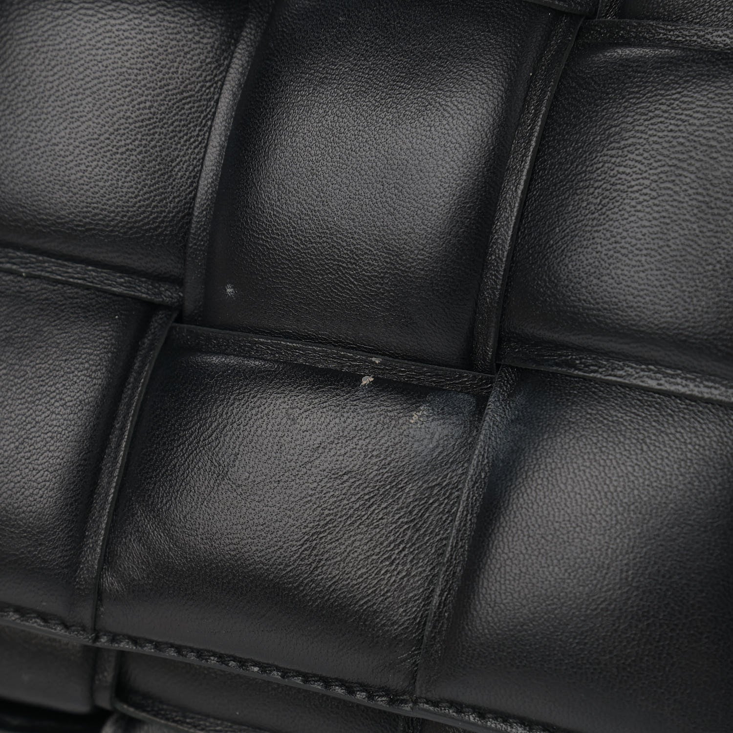 Bottega Veneta Lambskin Maxi Intreccio Padded Chain Cassette Crossbody Bag Black 12 of 16