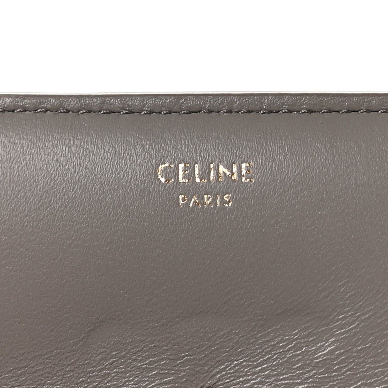 Celine Shiny Smooth Lambskin Small Triomphe Wallet Pebble 6 of 7