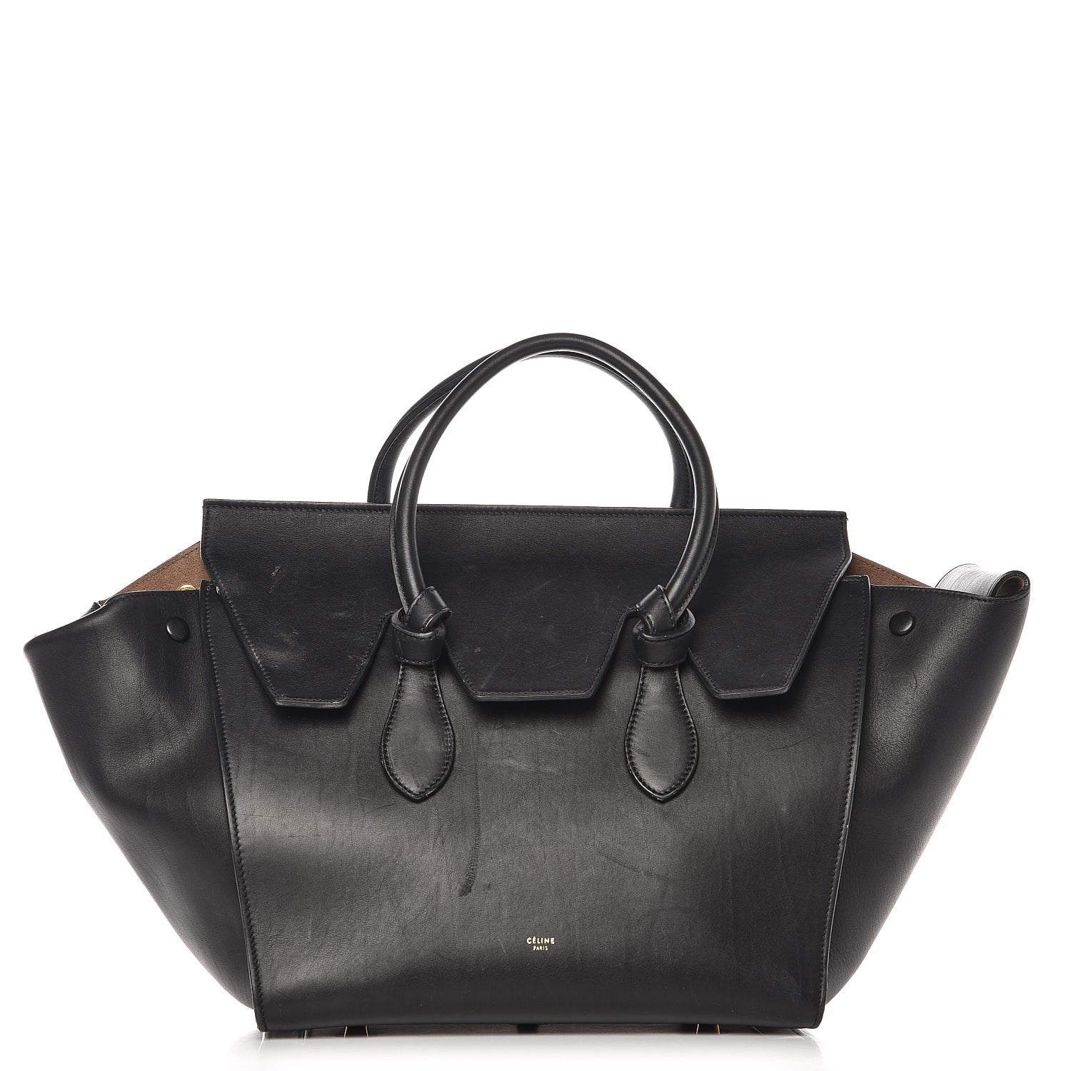 Celine Smooth Calfskin Small Tie Knot Tote Black 1 of 18