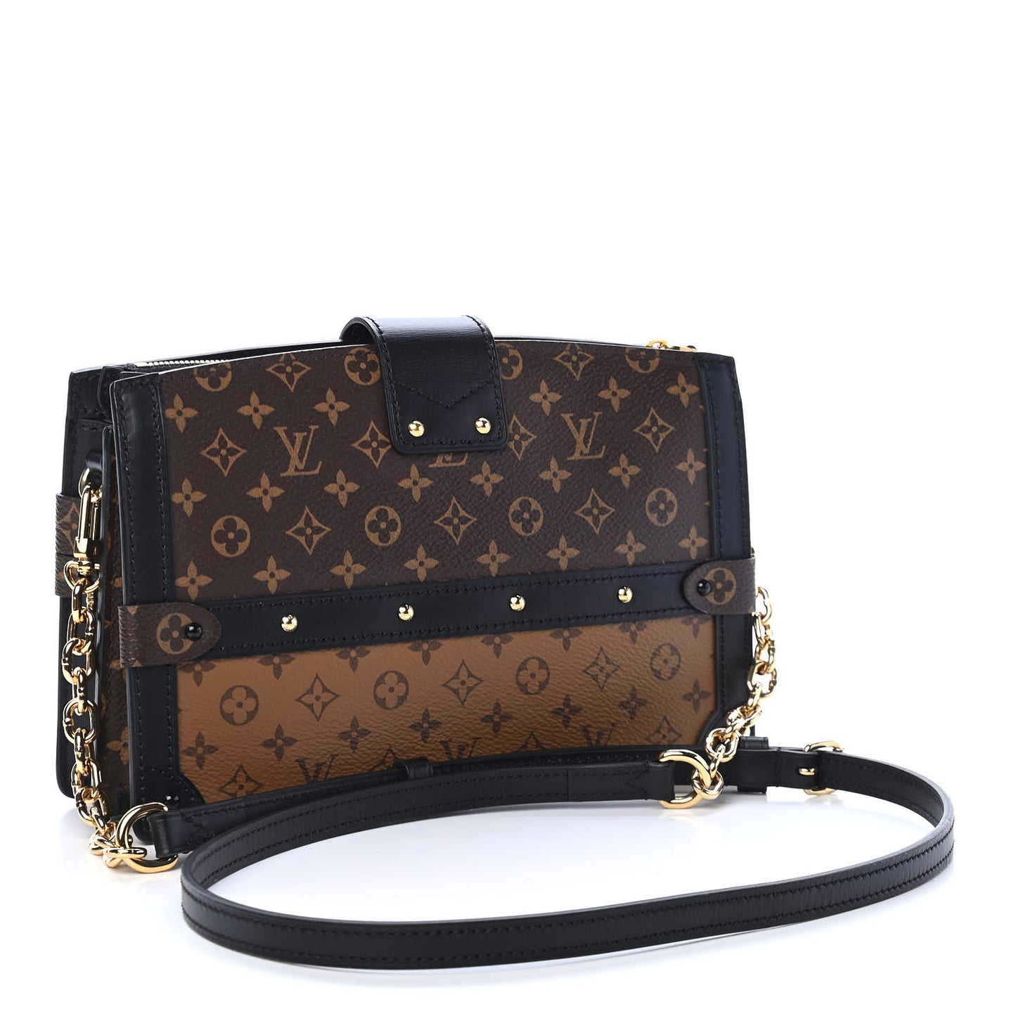 Reverse Monogram Trunk Clutch