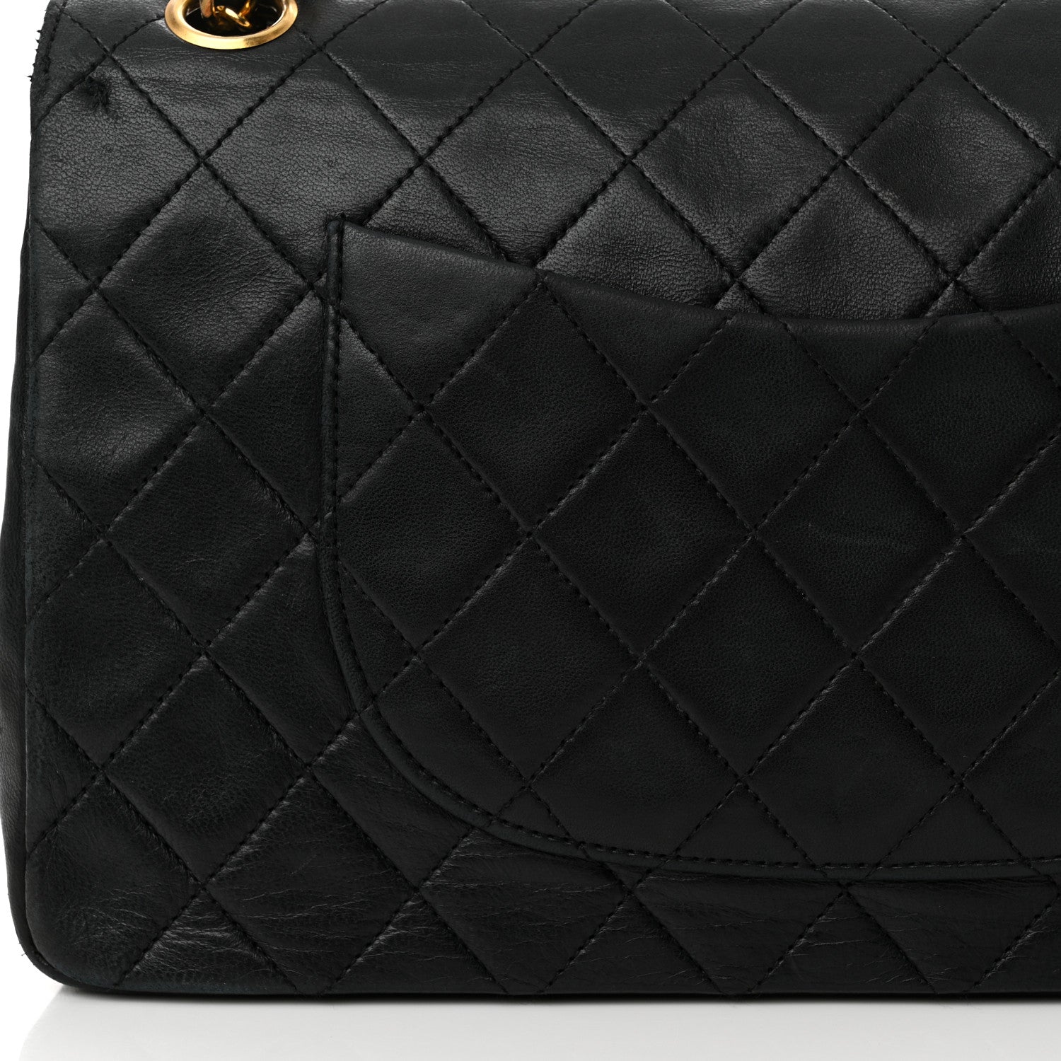 Chanel Lambskin Quilted Medium Double Flap Black 18 of 23