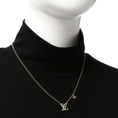 Louis Vuitton Metal Crystal LV Iconic Necklace Gold 2 of 6