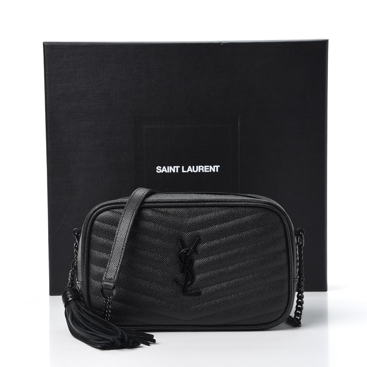 Grain De Poudre Matelasse Monogram Mini Lou Camera Bag Black