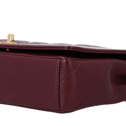 Chanel Sheepskin Quilted Vintage Mademoiselle Flap Burgundy 10 of 11