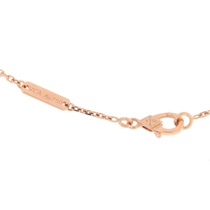 Van Cleef & Arpels 18K Rose Gold Gray Mother of Pearl Vintage Alhambra Pendant Necklace 5 of 6