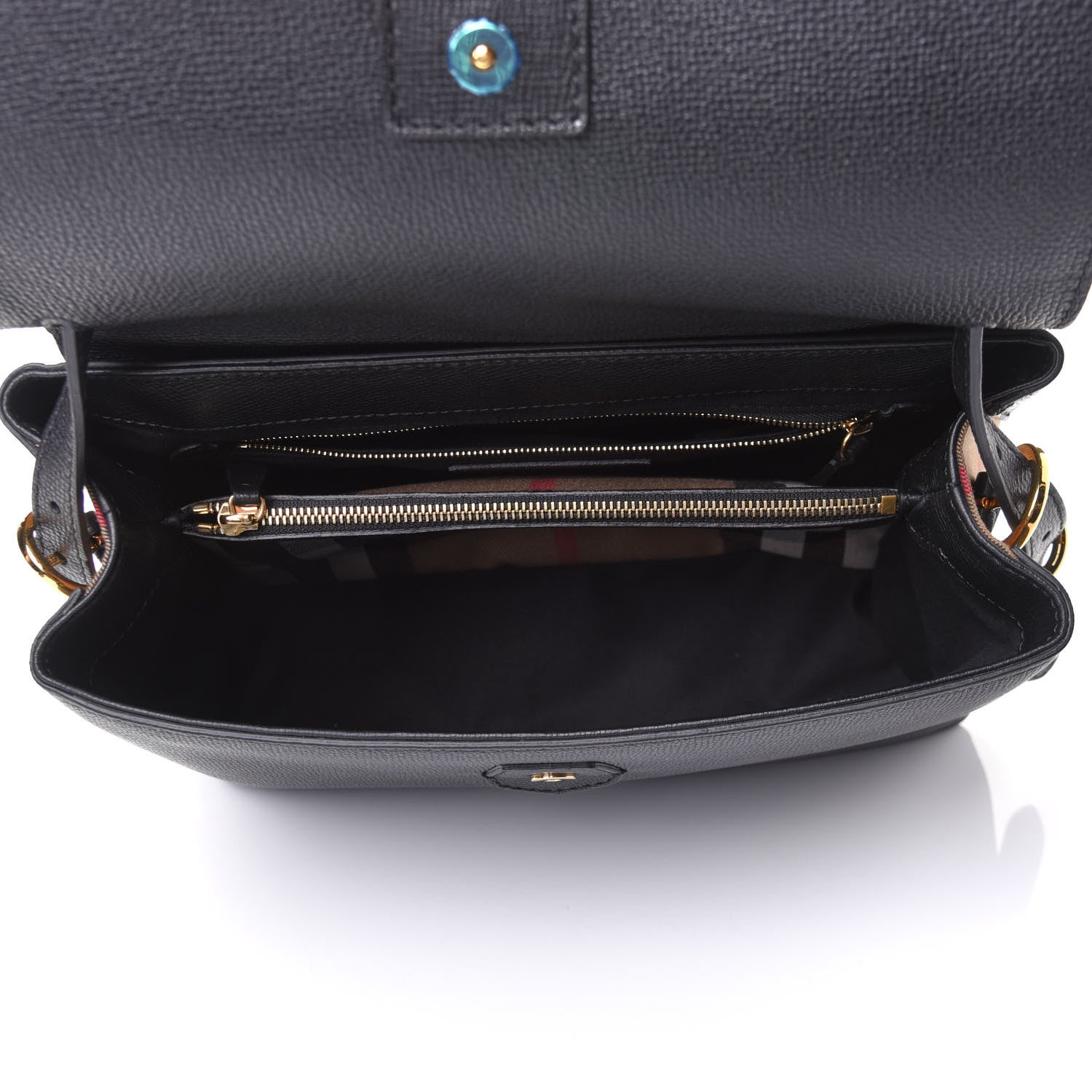 Burberry Derby Calfskin House Check Medium Camberley Black 5 of 11