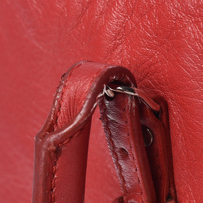 Balenciaga Veau Souple Papier A4 Zip Around Tote Rouge 18 of 19