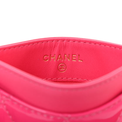 Chanel Patent Quilted Card Holder Pink 6 of 10