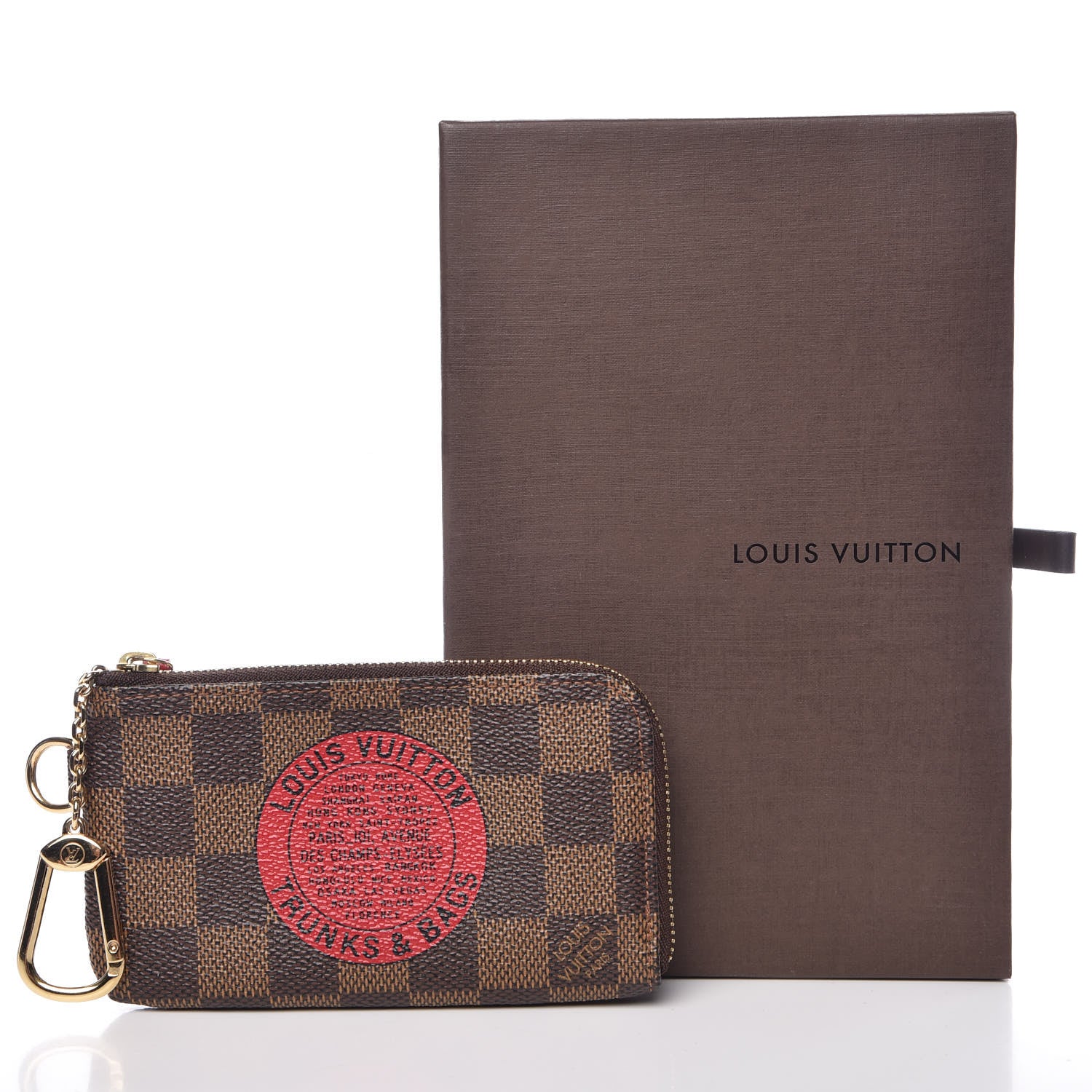 Louis Vuitton Damier Ebene Complice Trunks and Bags Key Pouch Red 7 of 7
