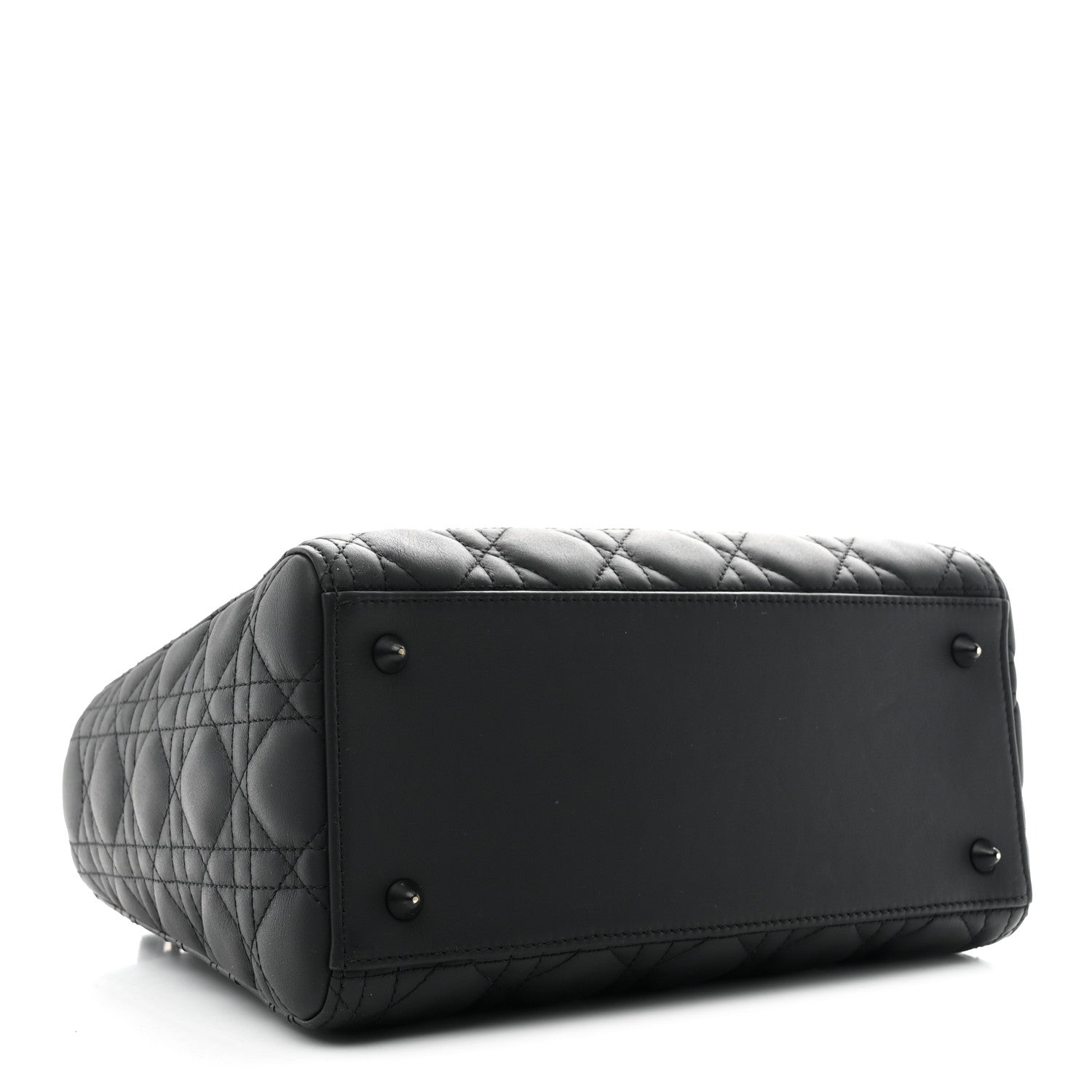 Christian Dior Ultra Matte Calfskin Cannage Medium Lady Dior Black 4 of 10