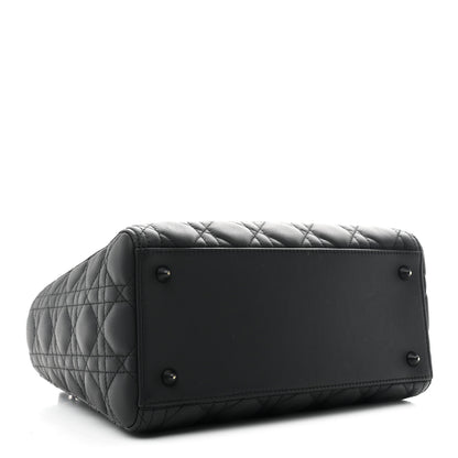 Christian Dior Ultra Matte Calfskin Cannage Medium Lady Dior Black 4 of 10