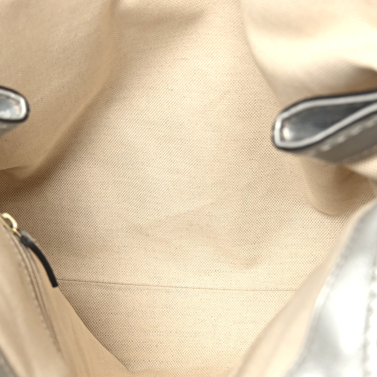 Metallic Guccissima Medium Sukey Tote Silver