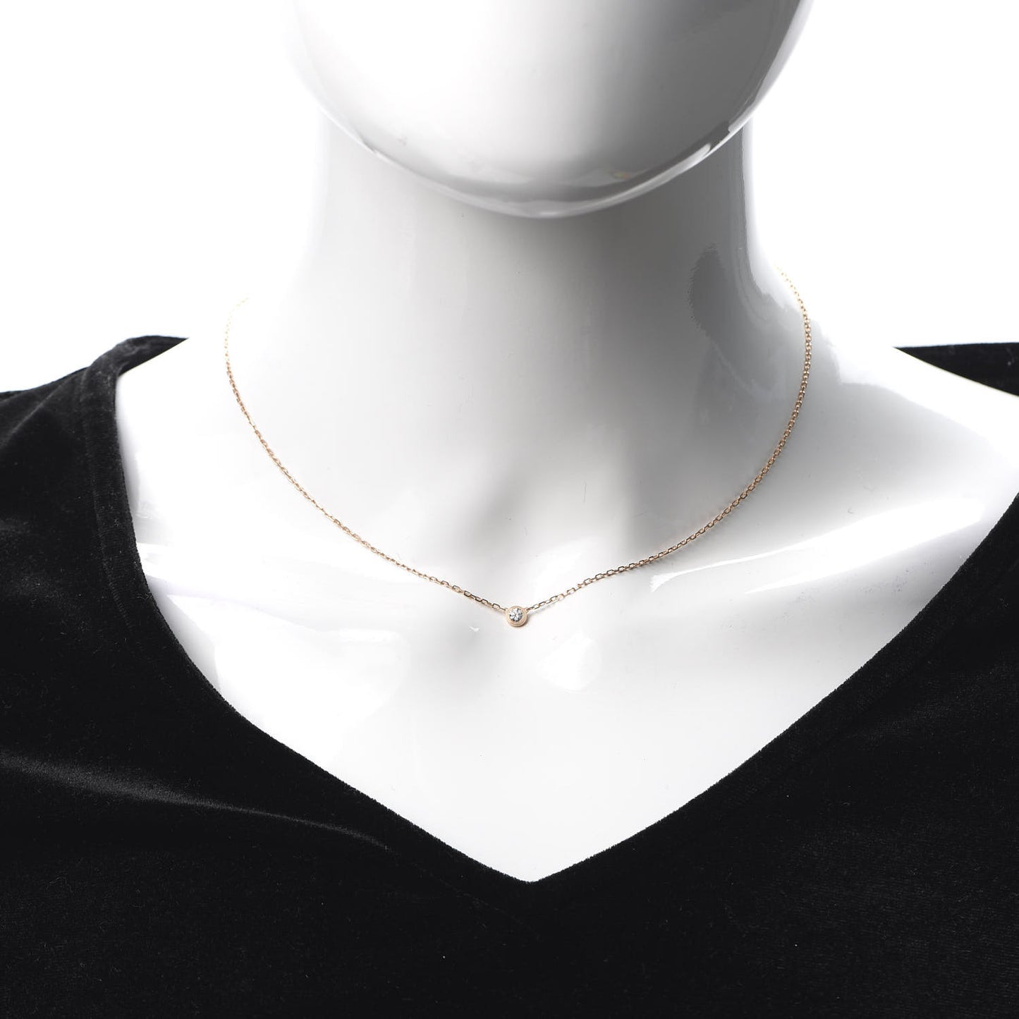 18K Pink Gold Diamond SM D'Amour Pendant Necklace