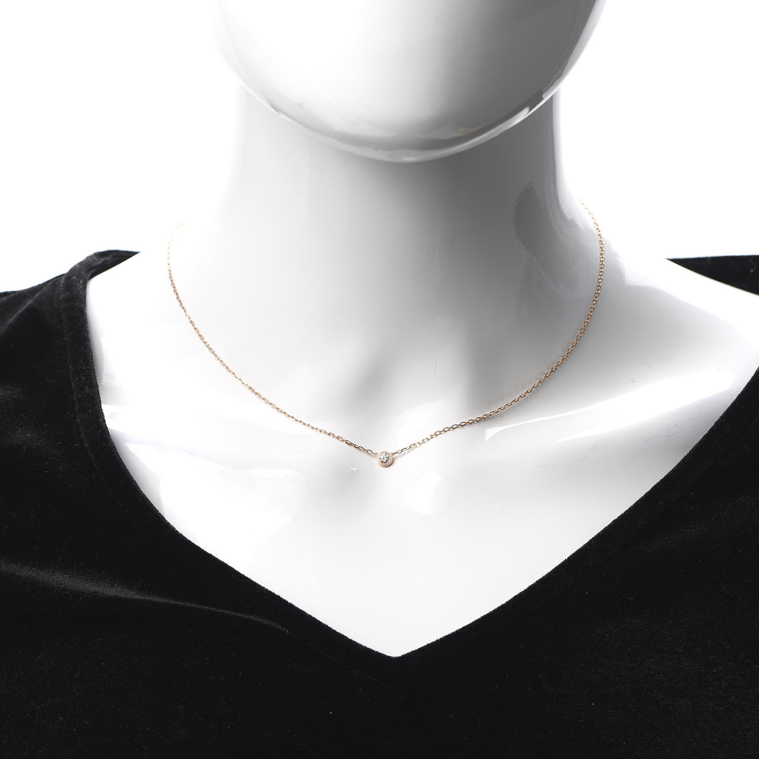 Cartier 18K Pink Gold Diamond SM D'Amour Pendant Necklace 2 of 7