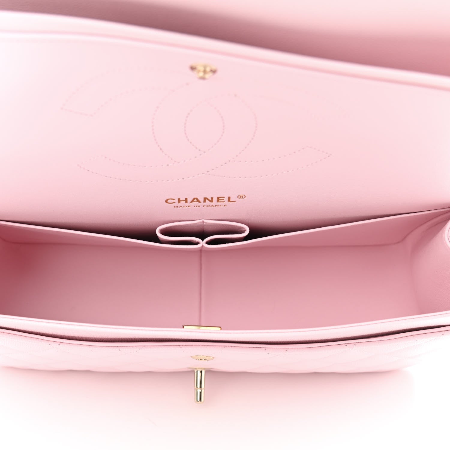 Chanel Caviar Quilted Jumbo Double Flap Light Pink 4 of 9