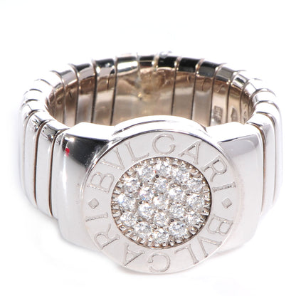 Bulgari BVLGARI 18K White Gold Diamond Tubogas Ring 5 1 of 6