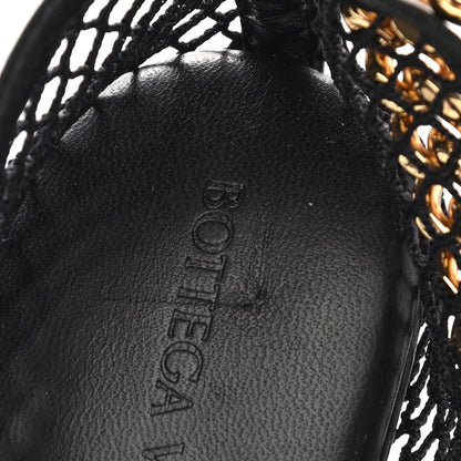 Bottega Veneta Mesh Nappa Chunky Chain Sandals 39 Black 8 of 9
