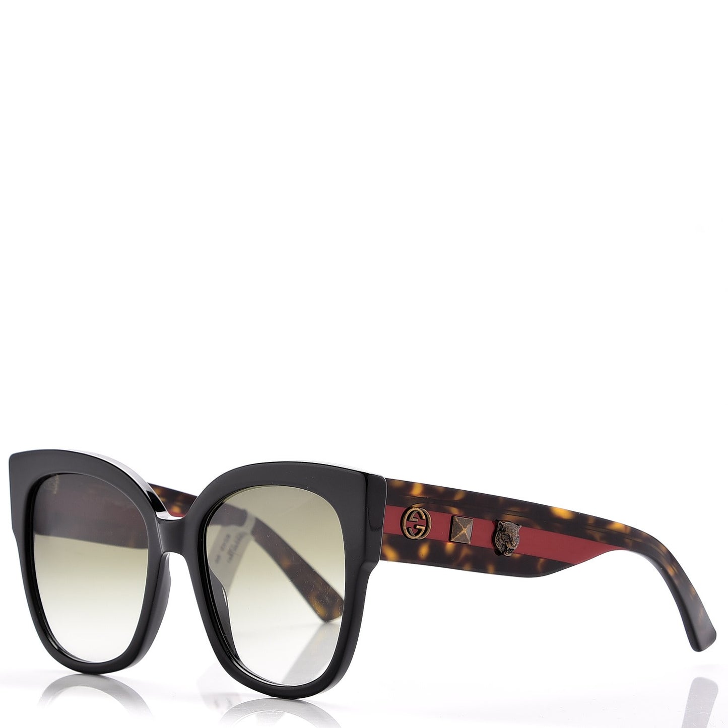 Square Frame Web Sunglasses GG0059S Black