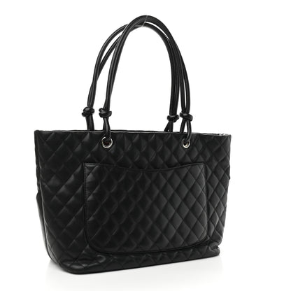 Chanel Calfskin Quilted Large Cambon Tote Black 3 of 12