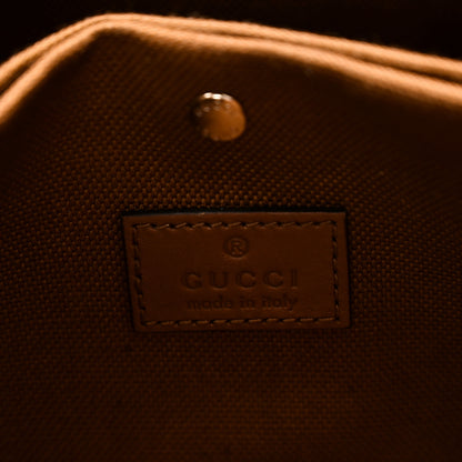 Gucci GG Calfskin Embossed Emblem Small Bucket Bag Brown 6 of 10
