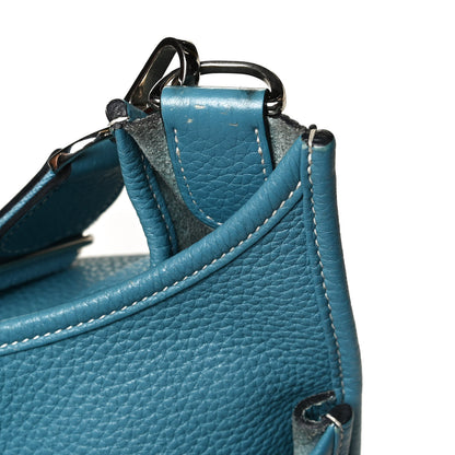 Hermes Taurillon Clemence Evelyne III GM Blue Jean 20 of 20