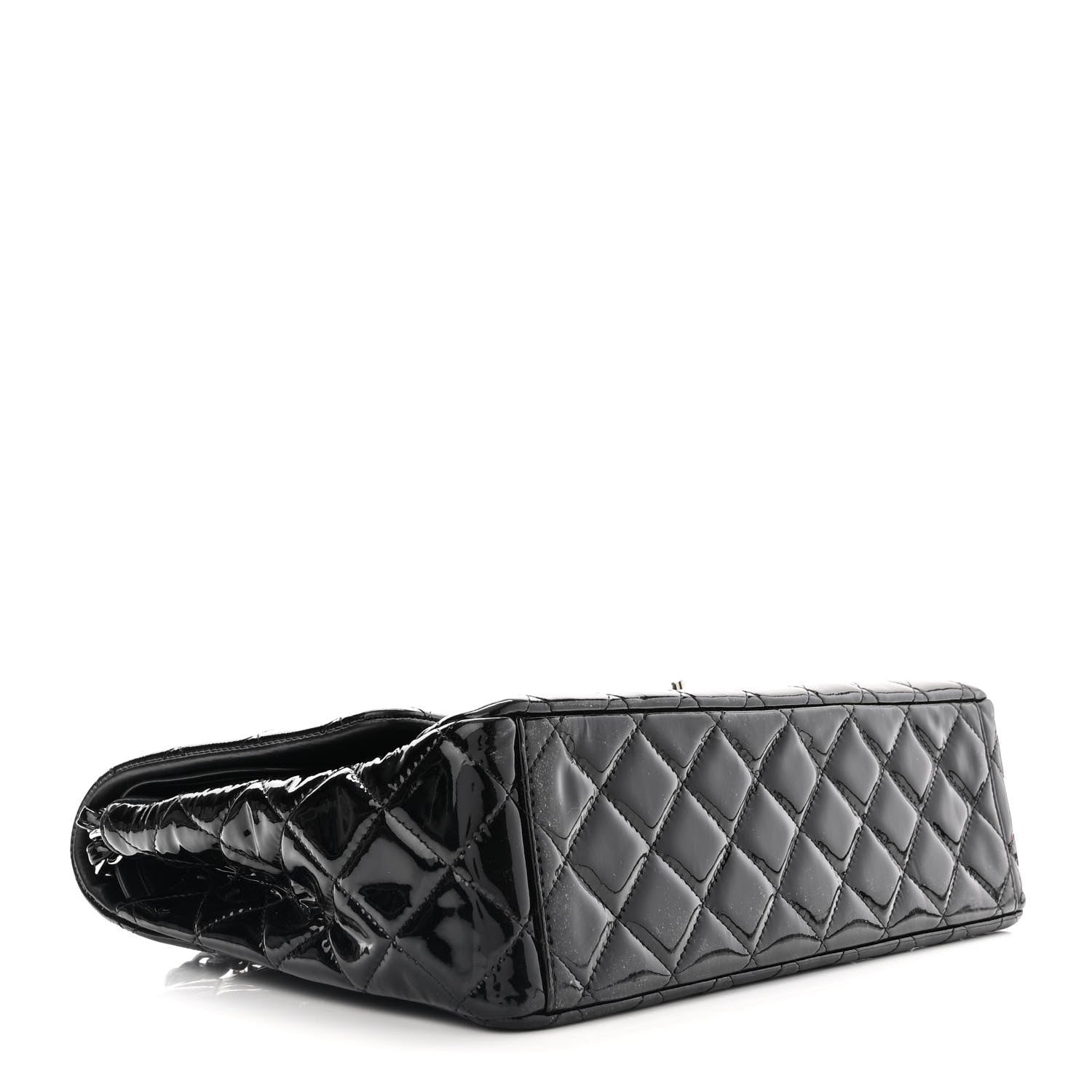 Chanel Patent Quilted Maxi Double Flap Black 4 of 10