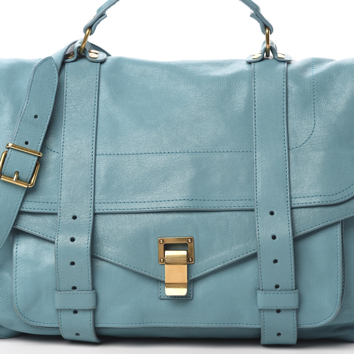 Proenza Schouler Lambskin Large PS1 Satchel Lagoon 10 of 16