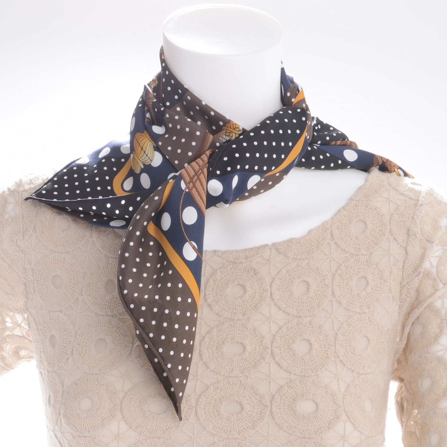 Silk Clic Clac A Pois Scarf 70