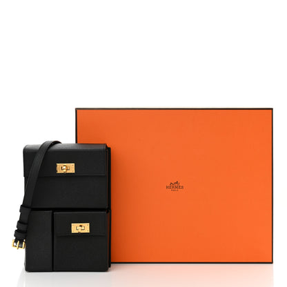Hermes Epsom Kelly Multi Pocket Pochette To Go Black 11 of 11