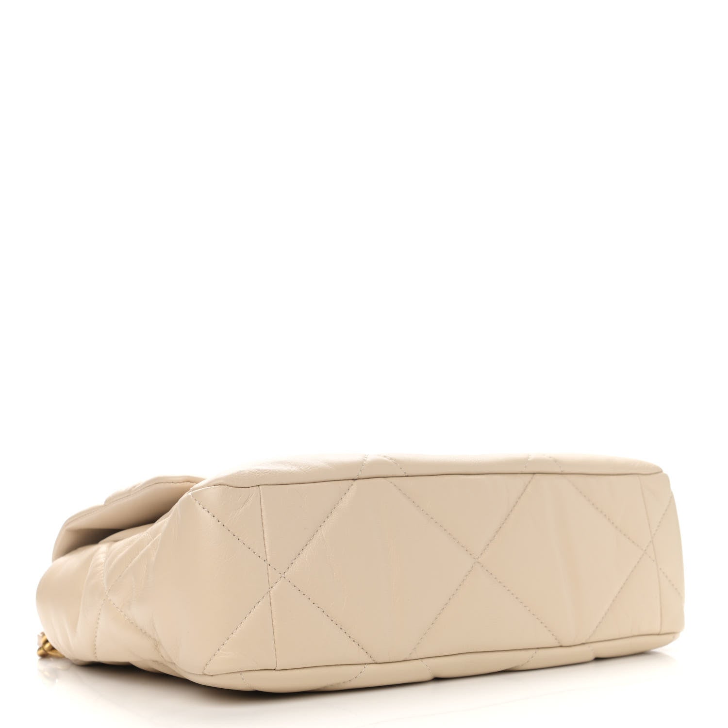 Chanel Goatskin Quilted Large Chanel 19 Flap Beige 4 of 11