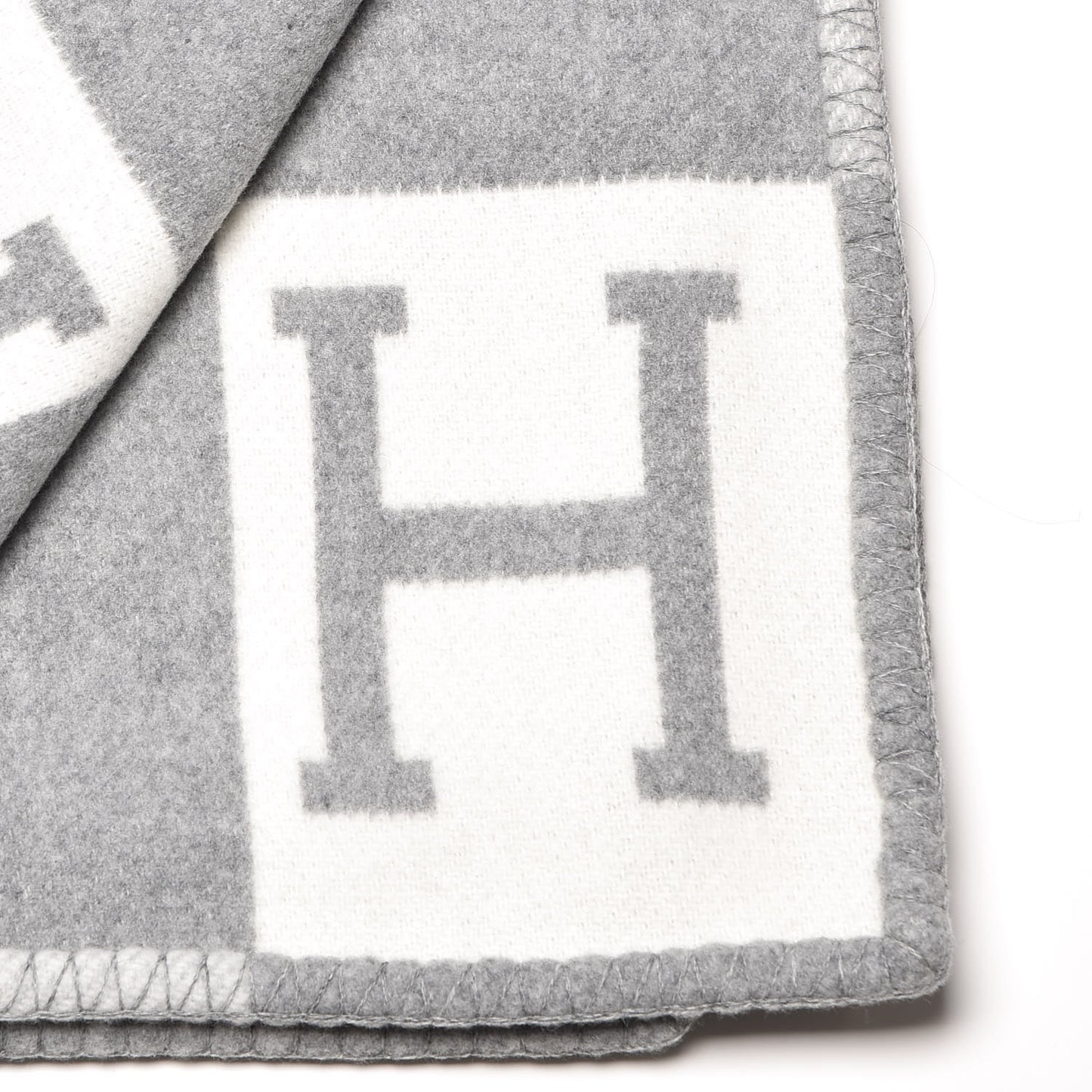 Wool Cashmere Avalon III Blanket Ecru Gris Clair