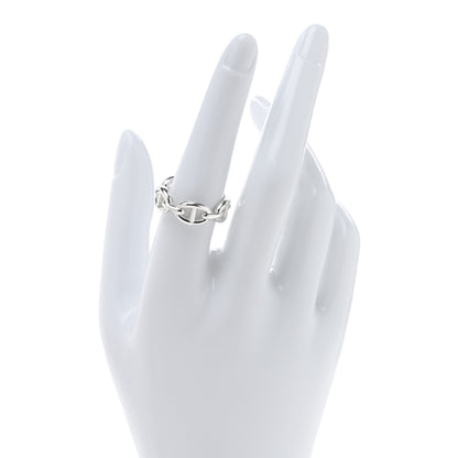 Hermes Sterling Silver PM Chaine d'Ancre Enchainee Band Ring 56 7.75 2 of 5