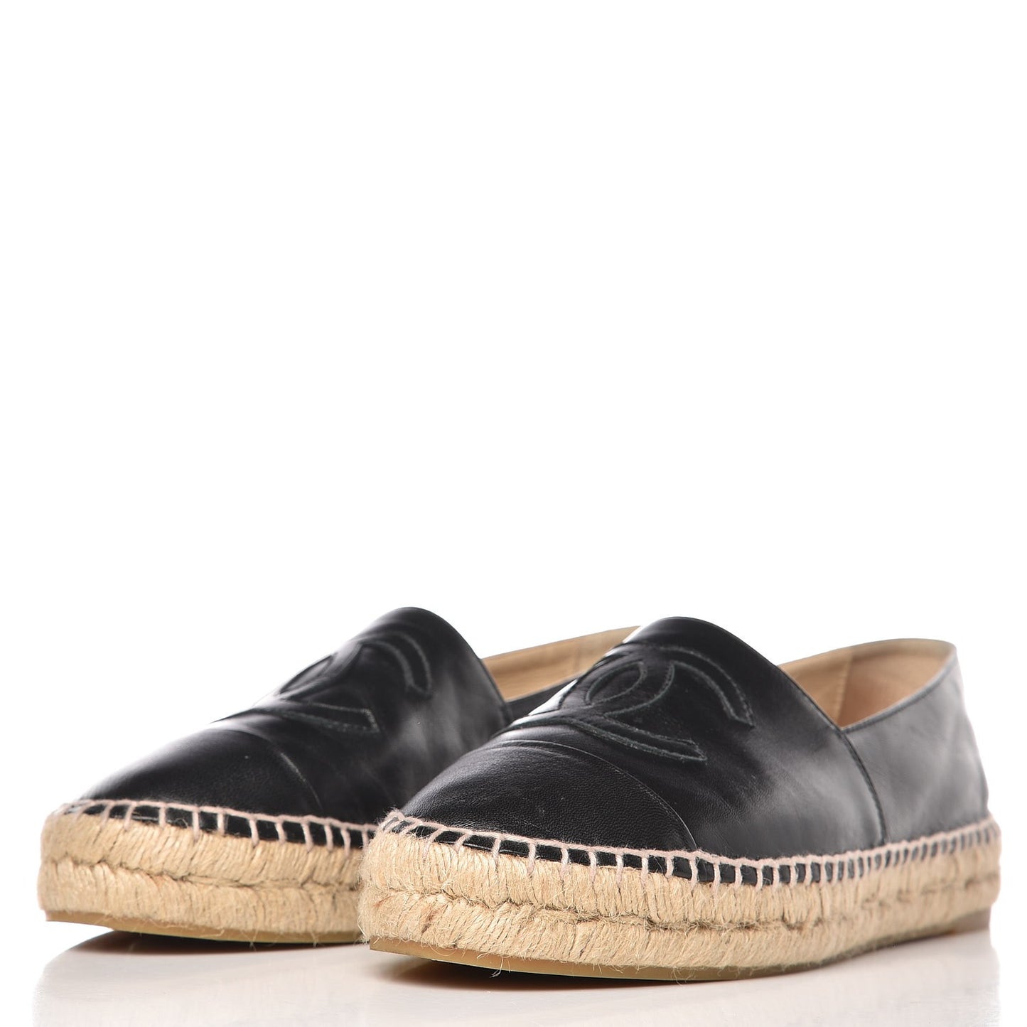 Lambskin CC Espadrilles 39 Black
