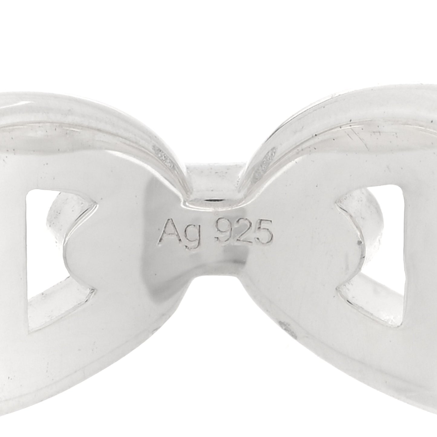 Sterling Silver PM Chaine d'Ancre Enchainee Band Ring 51 5.75
