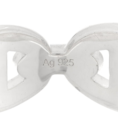 Hermes Sterling Silver PM Chaine d'Ancre Enchainee Band Ring 51 5.75 8 of 9