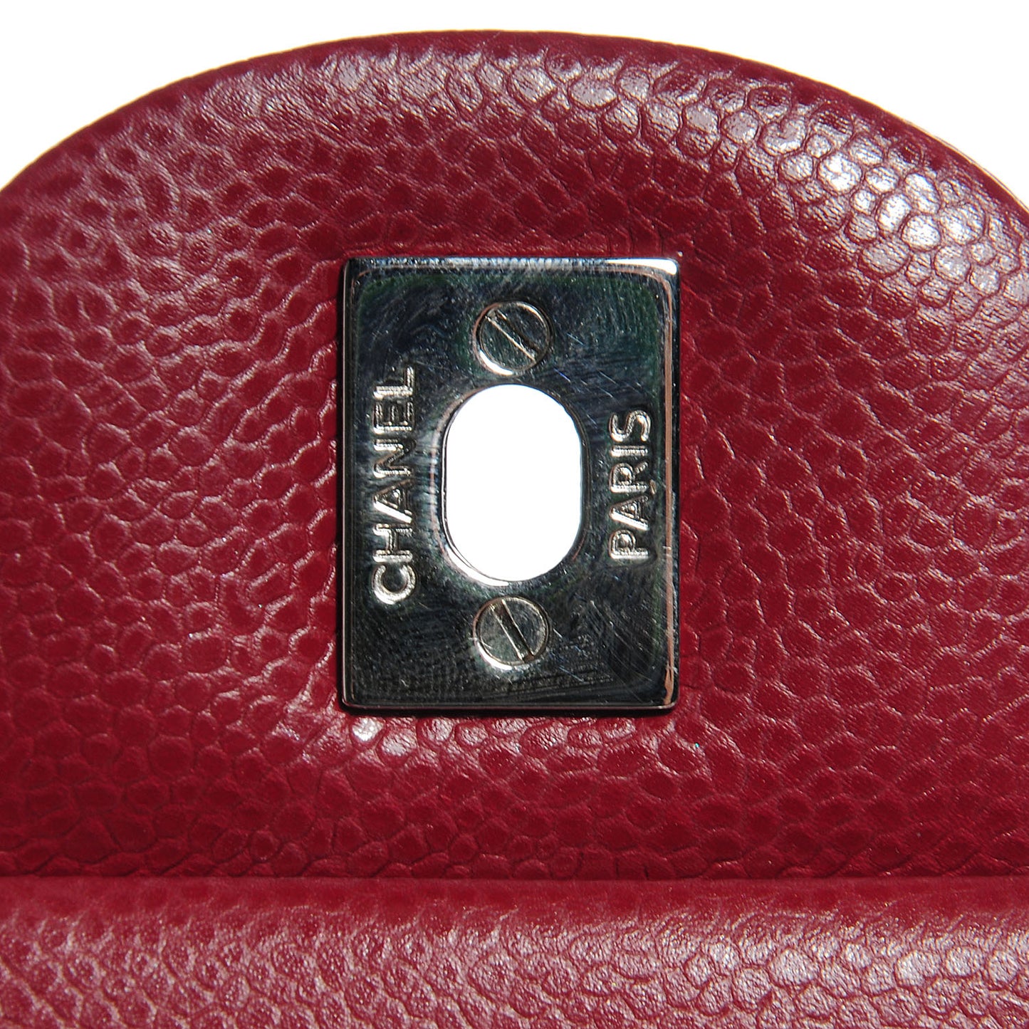 Caviar Quilted Maxi Double Flap Red