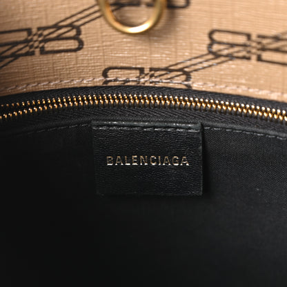 Balenciaga Coated Canvas BB Monogram Small Signature East West Shopper Bag Beige Brown 6 of 10