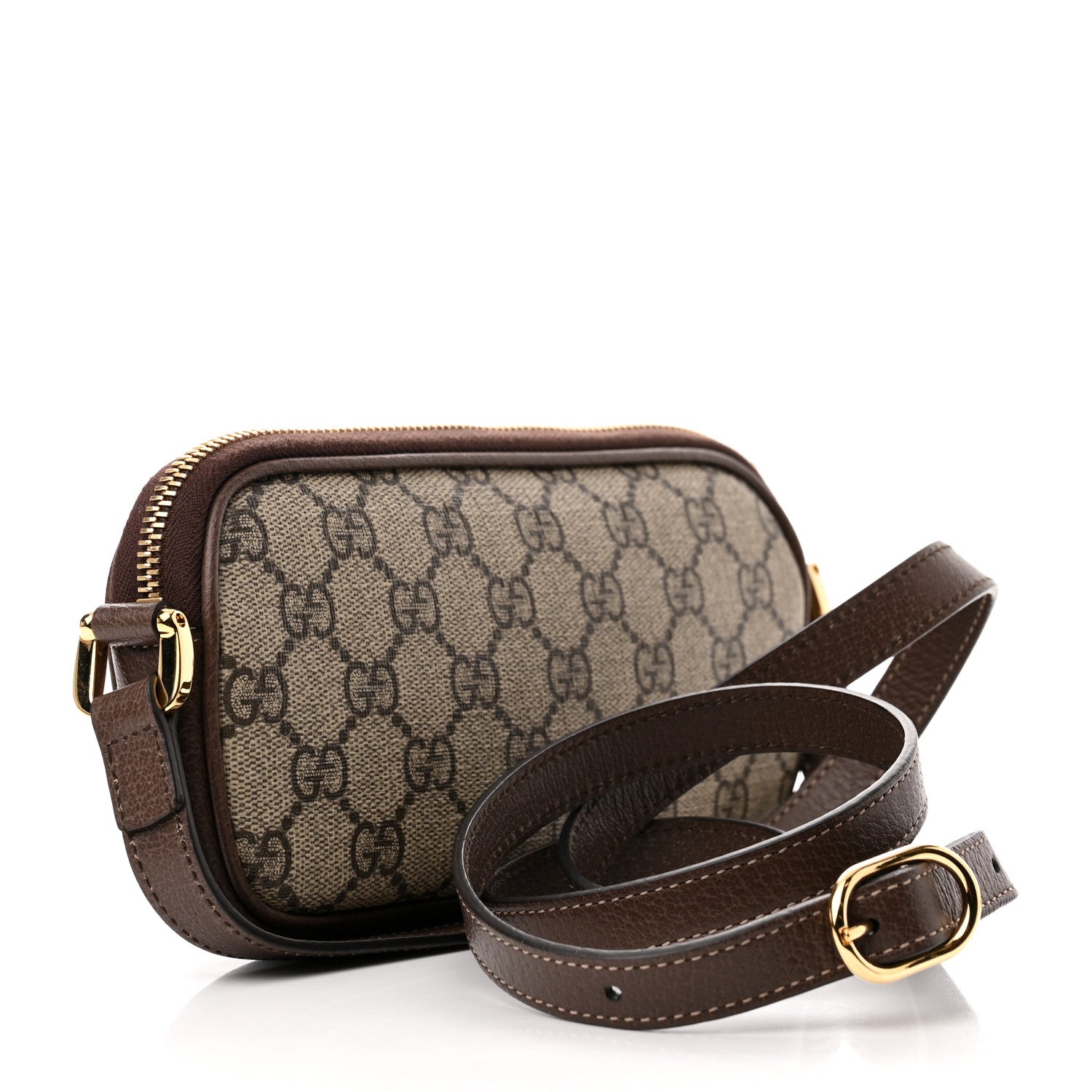 Gucci GG Supreme Monogram Web Mini Ophidia GG Bag Brown 3 of 10