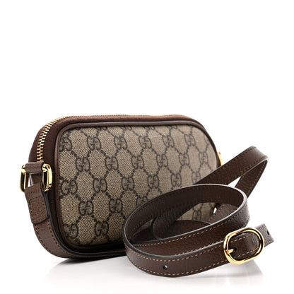 Gucci GG Supreme Monogram Web Mini Ophidia GG Bag Brown 3 of 10