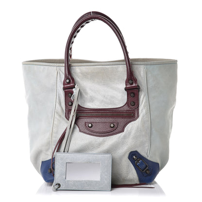 Balenciaga Agneau Classic Hardware Tri-Color S Sunday Tote Ciel 1 of 15