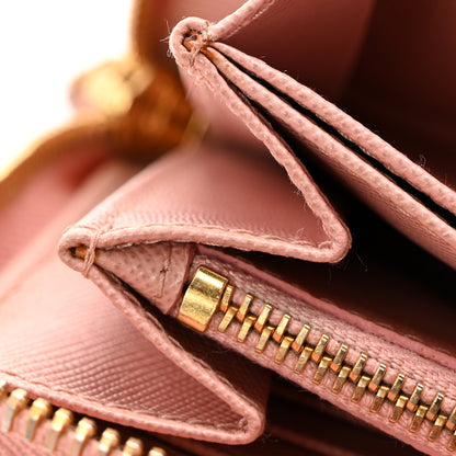 Prada Saffiano Fiocco Bow Zip Around Wallet Orchidea 11 of 14