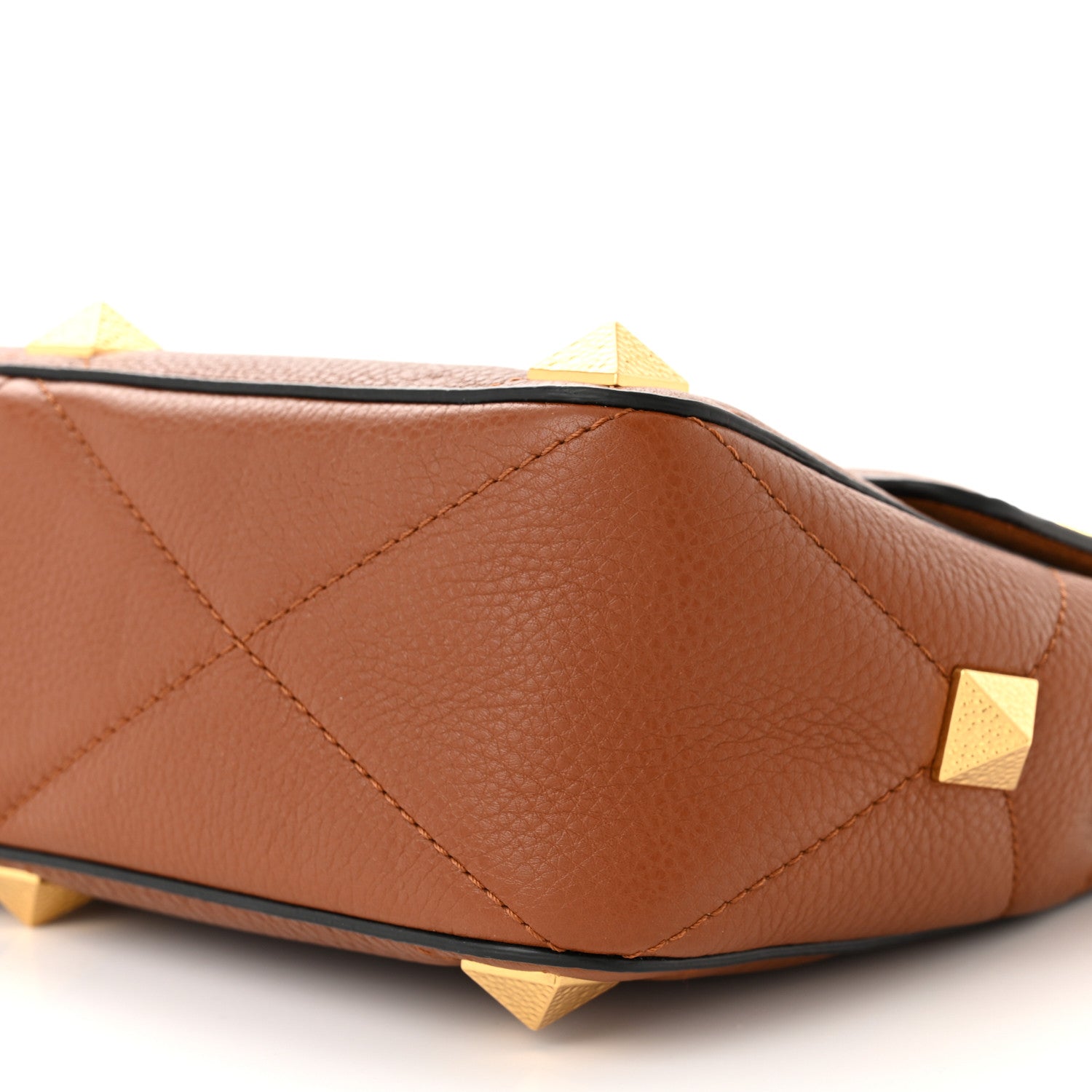 Valentino Garavani Grained Calfskin Large Roman Stud Shoulder Bag Selleria 9 of 10
