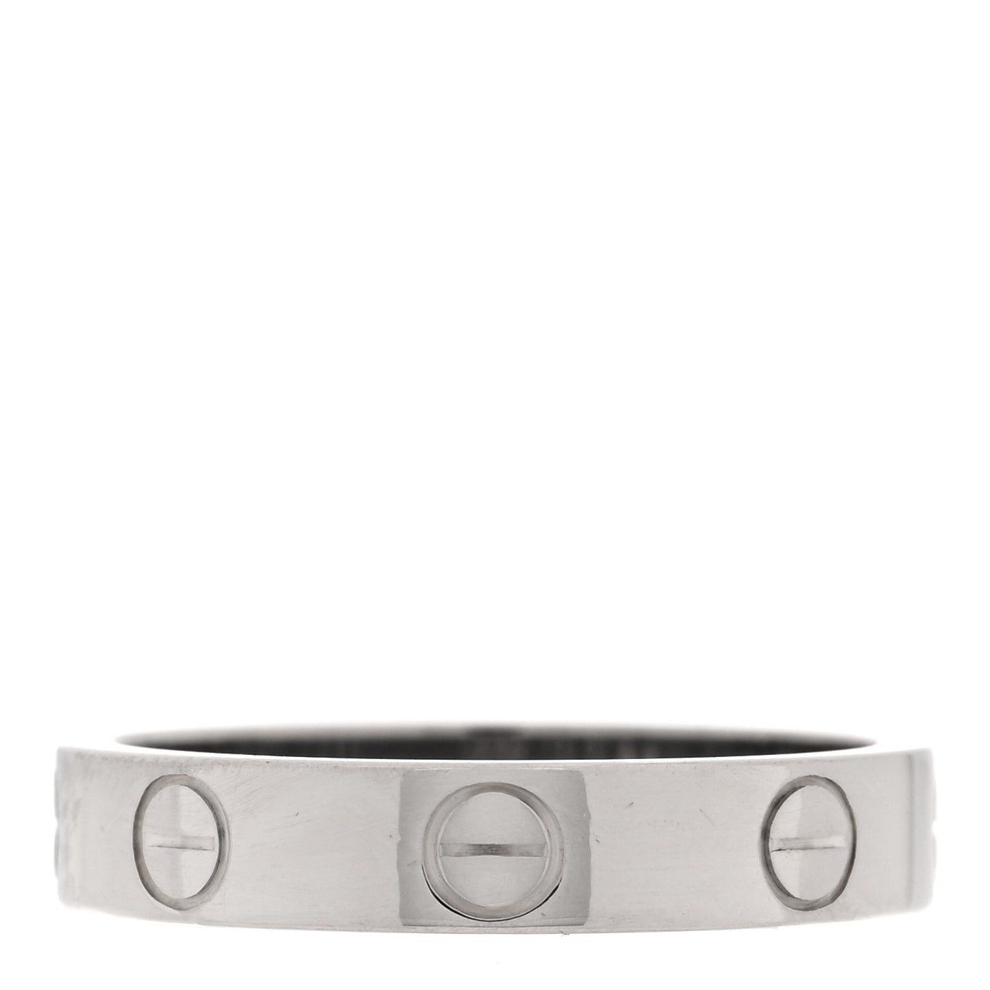 18K White Gold 3.5mm LOVE Wedding Band Ring 50 5.25